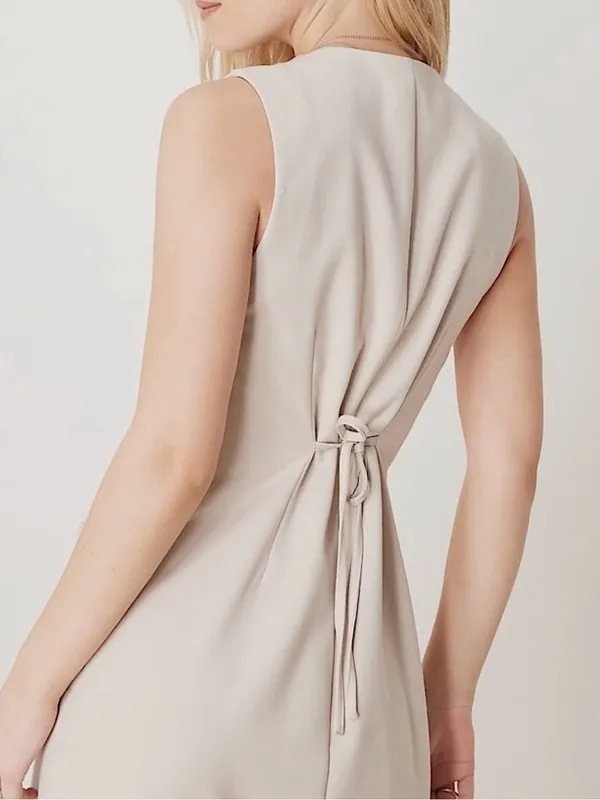Abercrombie & Fitch Womens Mara Button Front Vest Mini Dress Cream Small - Image 7