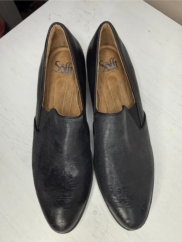 Sofft Velina Loafer Micro Cut Leather Black Sz 7.5 - Image 3