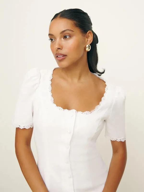 Reformation Anabella Linen Dress - Image 3