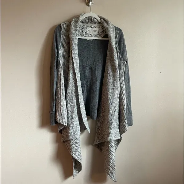 ‎Saturday Sunday gray long line open cardigan - Image 2