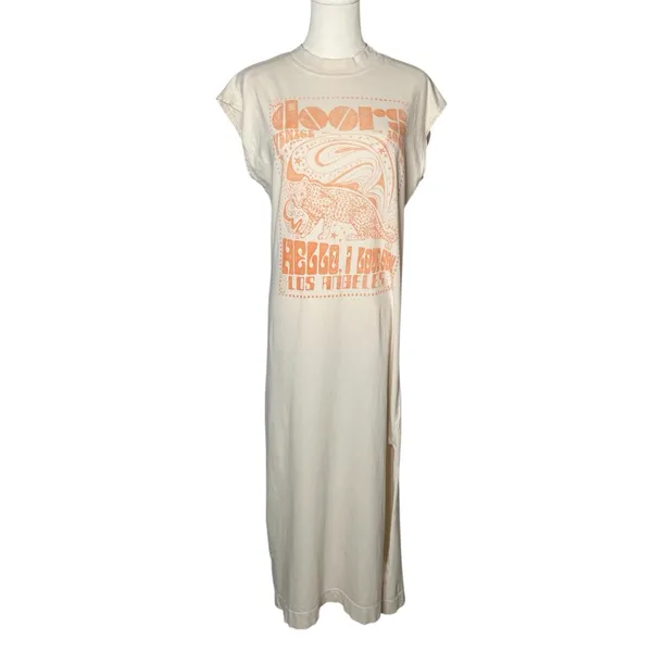 Free People x Daydreamer The Door Hello I Love You Maxi Tee Dress Size XS RARE - Image 4