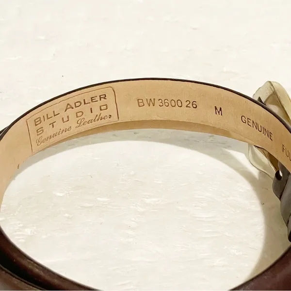 Bill Adler Studio Size Medium Brown Leather Golf Charms Skinny Womens Belt‎ - Image 3