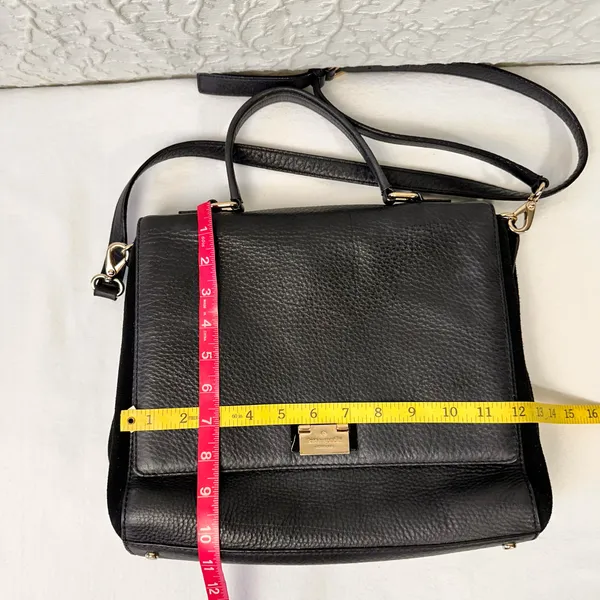 Kate Spade Crossbody Handbag Leather Tote Black Satchel Shoulder Bag Purse - Image 10