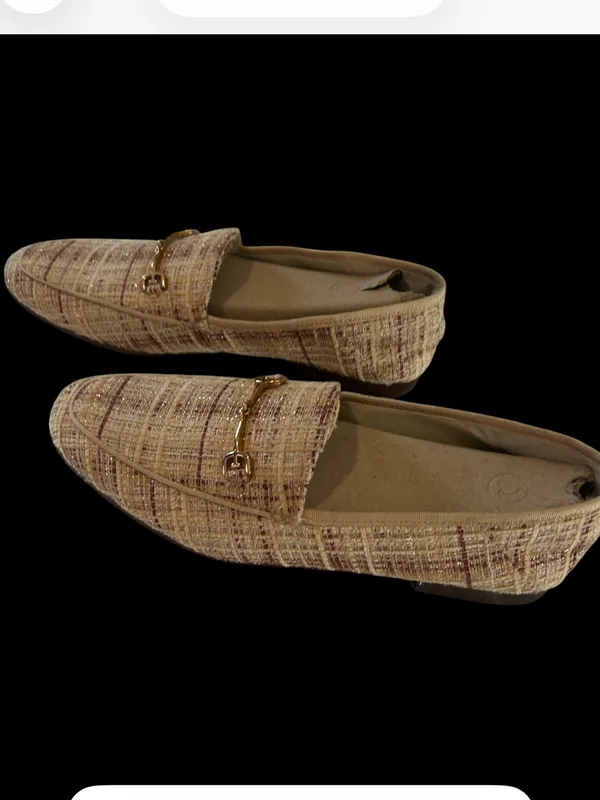 Sam Edelman Women's Loraine Loafer Pale Gold Boucle, 10, NEW with tags, no box - Image 4