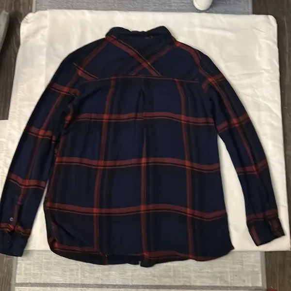 BDG Urban Outfitters Navy Plaid Button Down M Cabincore Fisherman Western Rodeo - Image 6