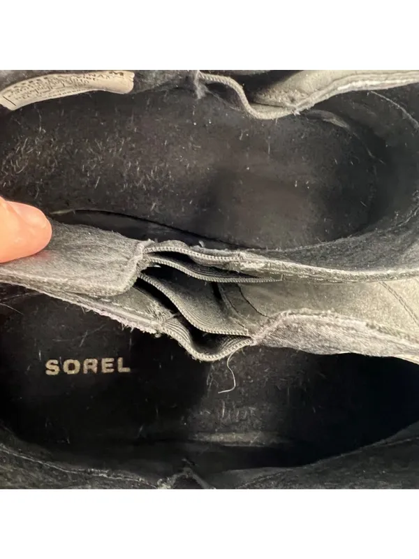 Sorel Emelie Black Leather Chelsea Ankle Boots Size 11 Waterproof Comfort - Image 8