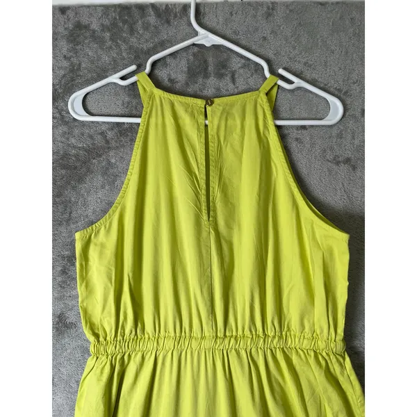 Loft Lime Green Halter Maxi Dress Sleeveless Tie Waist‎ Summer Resort Small New - Image 5