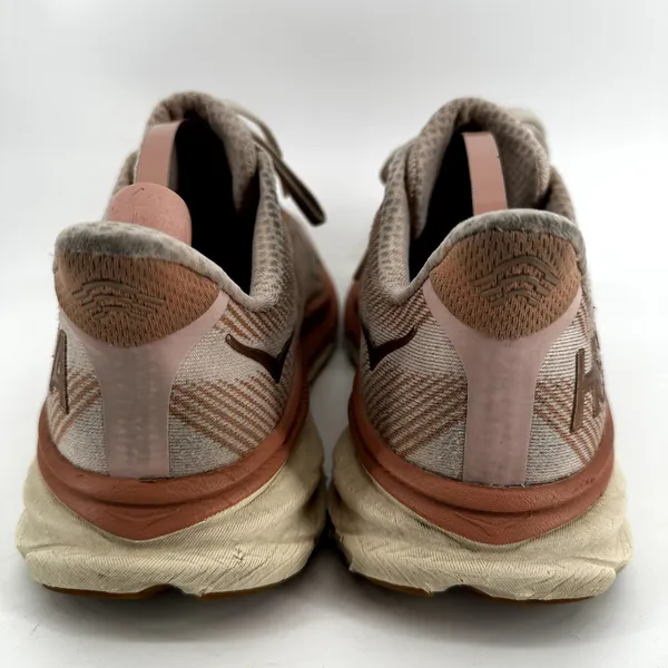 Hoka One One Clifton 9 Running Shoes MetaRocker Walking Sandstone Cream Pink 9B - Image 5