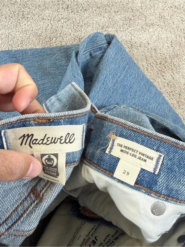 Madewell The Perfect Vintage Wide-Leg Jean in Heathcote Wash Comfort Stretch 29 - Image 10