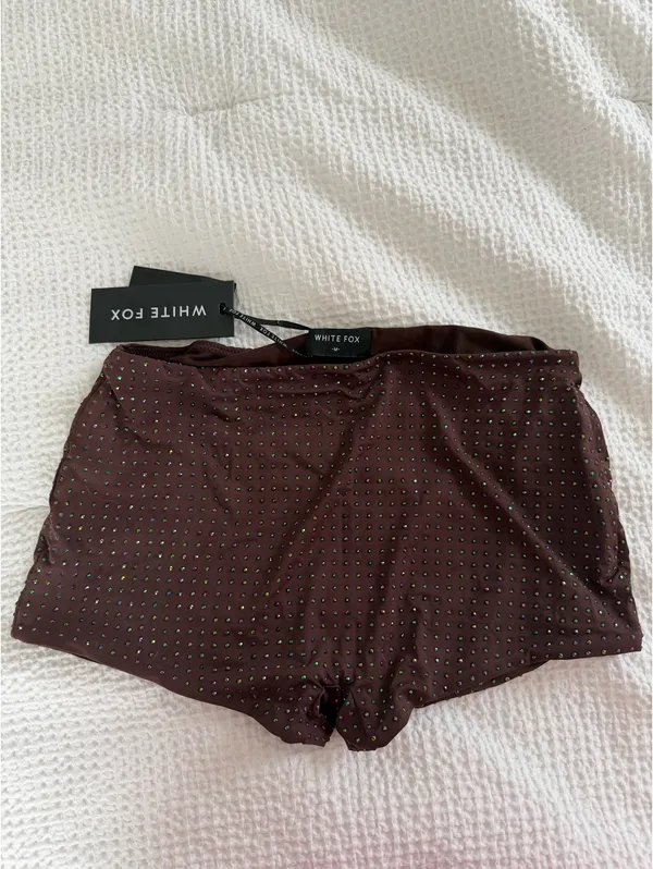 White Fox Boutique Embellished Mini Shorts - Image 3