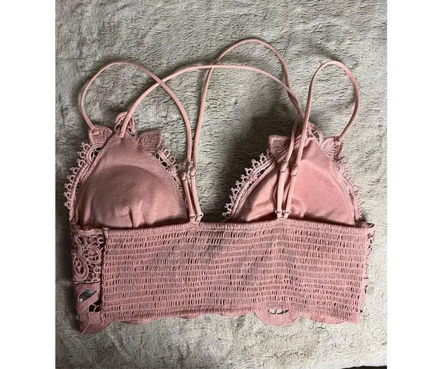 Victoria's Secret Pink Floral Lace Bralette Size L Adjustable Straps - Image 2