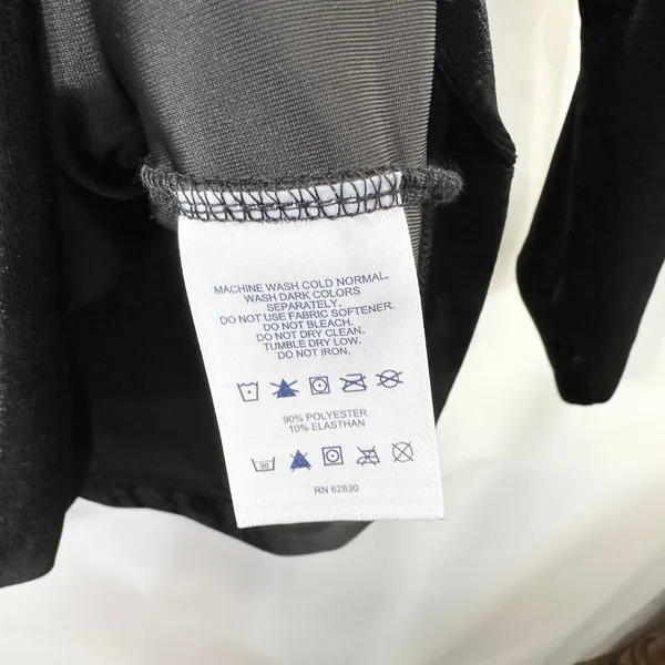 Lands End Large Top Black Velvet Cowl‎ Neck Holiday Formal Evening Witchy 190 - Image 6