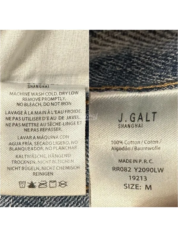 John Galt Medium Stone Wash Straight Leg Denim Jeans 27 - Image 5