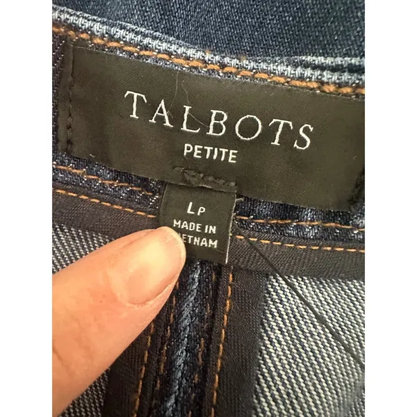 Talbots Tencel Denim Vest Women LP Blue Button Sleeveless Top‎ Boho Western - Image 5
