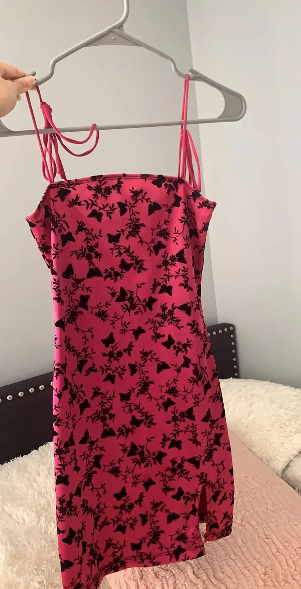 Motel Rocks VERSO MINI DRESS IN BUTTERFLY BLOOM PINK - Image 2