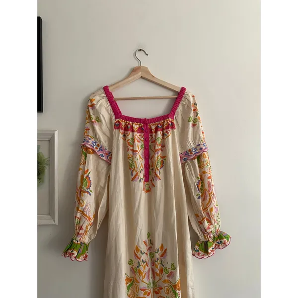 FARM RIO NWT Anthropologie Printed Linen Blend Dress Size XS - Image 13