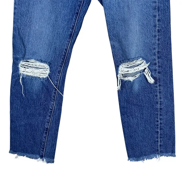 Levis Wedgie Straight Distressed High Rise Jeans Medium Wash Blue Size 25 - Image 3