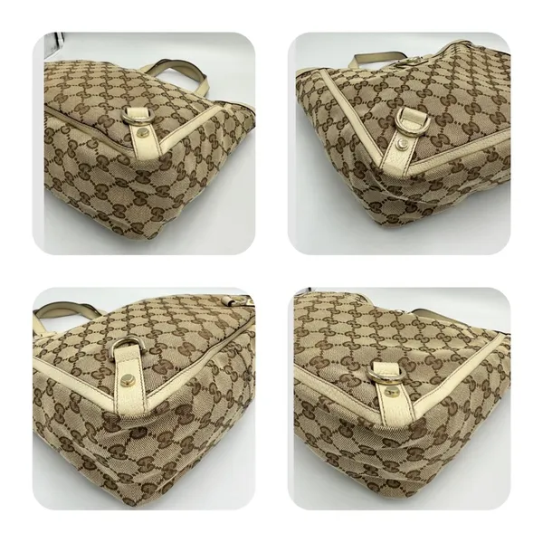 Gucci Beige/Cream GG Canvas And Leather Abbey D-Ring Tote - Image 11