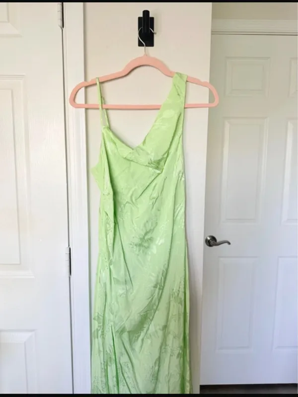 NWT For Love & Lemons Ilana jacquard Midi Dress in Green size M - Image 16