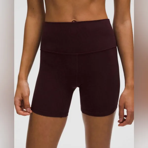 Lululemon NWT Align High Rise Shorts 6” Workmark Graphic Midnight Plum Size 4 - Image 5