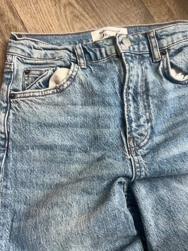 Reformation lise ultra high rise straight jeans, malta wash size 25 - Image 7