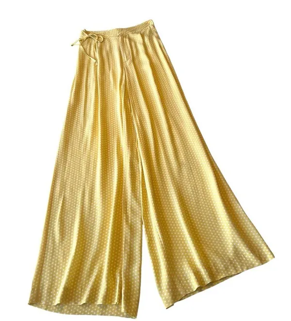 Zara Yellow Polka Dot Palazzo Pants - Image 5