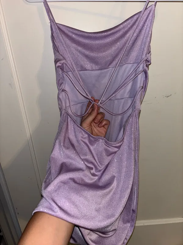 Windsor Purple Sparkly Dress - Image 2