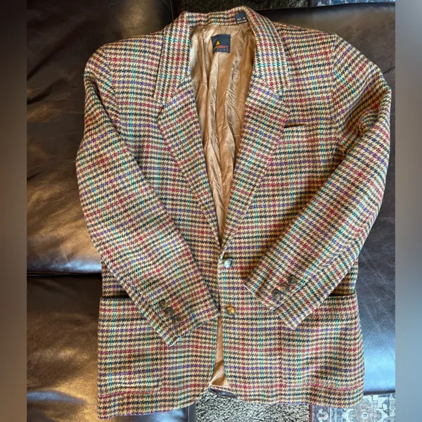 Women's Multicolor Plaid Blazer - Image 8