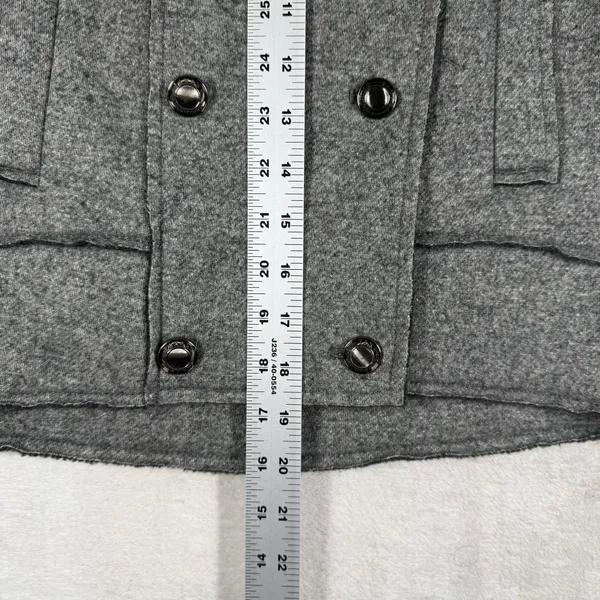 Banana Republic Heritage Gray Wool Double Breasted Cropped Coat 2 672086-00 - Image 4
