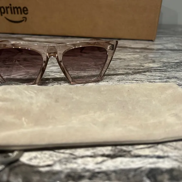 Stylish Transparent Sunglasses Brown - Image 3