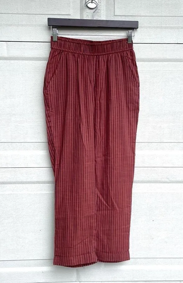 Sundry Evereve Womens Pants Stripe Summer Lounge Trousers Cotton Pockets Small - Image 2