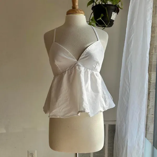 Abercrombie white sweetheart peplum tank - Image 2