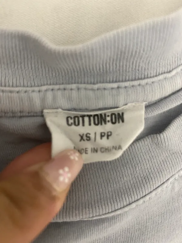 Cotton On Baby Blue Crop Top - Image 4