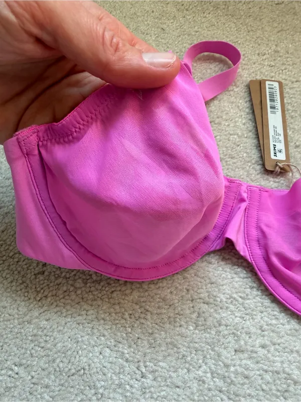 SKIMS No Show Molded Unlined Demi Bra Pink 34B NWT‎ Underwire - Image 3