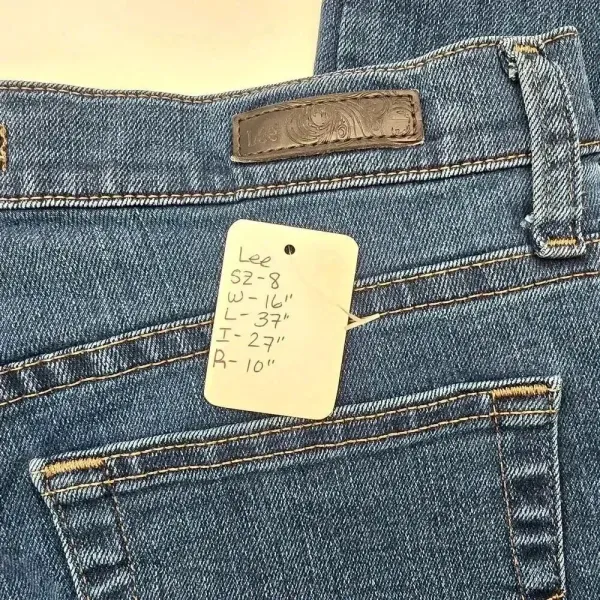 Lee Blue Relaxed‎ Fit Denim Jeans Pants 8 Petite - Image 5