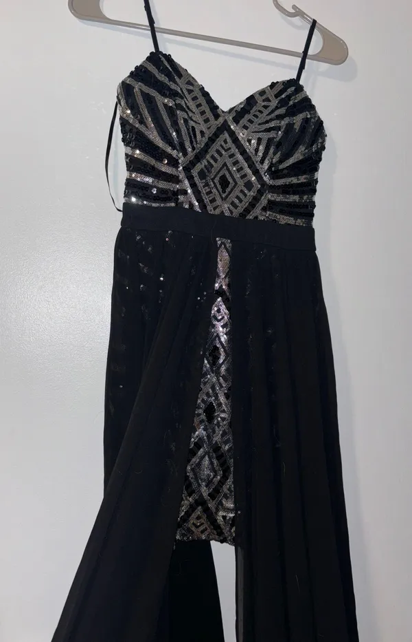 Party Cocktail Dress Silver Size 0 - Image 2