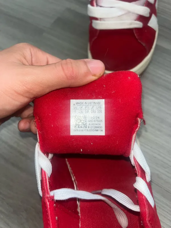 Red Adidas Campus Sneakers - Image 3