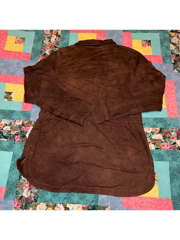 L.L.Bean $110 “Faded Brownwood” Women's M Brown Utility Jacket Size Med Outdoor - Image 5