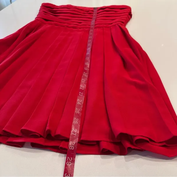 Rachel Roy RSVP Lipstick Red Pleated Strapless Mini Dress Size 8‎ - Image 6