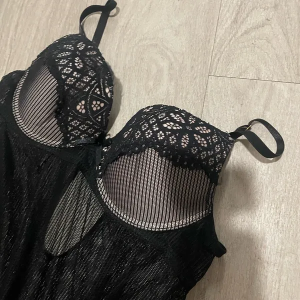 Daisy Fuentes Black Lace Babydoll - Image 2