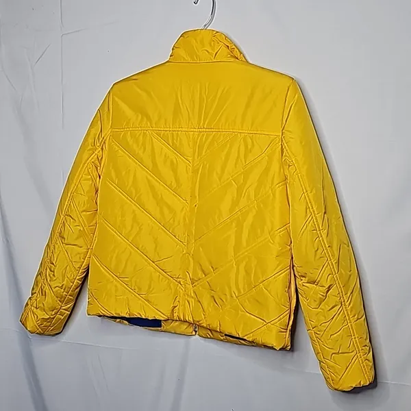 Ralph Lauren black label yellow puffer jacket zip pockets sz Small - Image 6