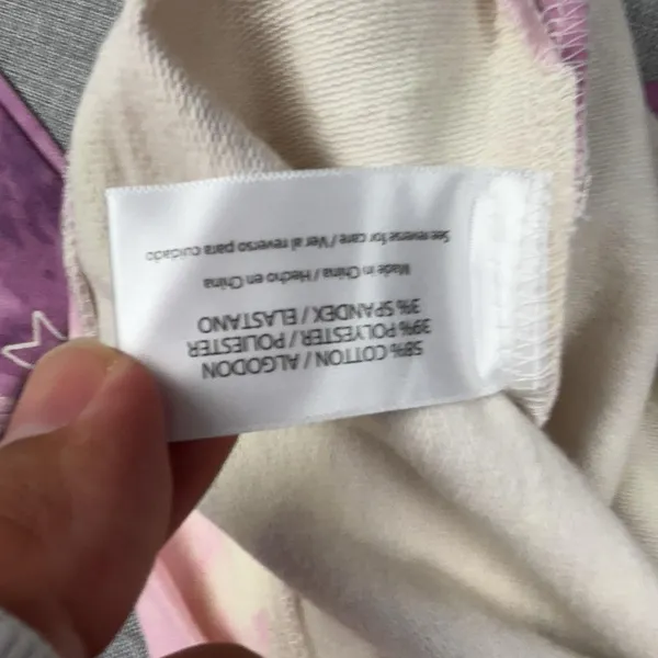 Wildfox Sweatshirt Womens Medium Pink Star Tie Dye Crewneck Fleece Pullover - Image 6