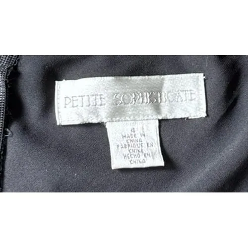 Petite Sophisticate‎ Women's Black A Line Sequined Skirt Size 4 - Image 4