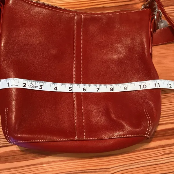 VTG Coach Slim Legacy‎ Shoulder Bag Purse Red Leather 9326 Pristine Inside EUC - Image 16