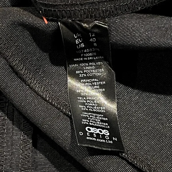 NWT ASOS Dress Little Black Minimalist Classic Cocktail Timeless Effortless 8 - Image 4