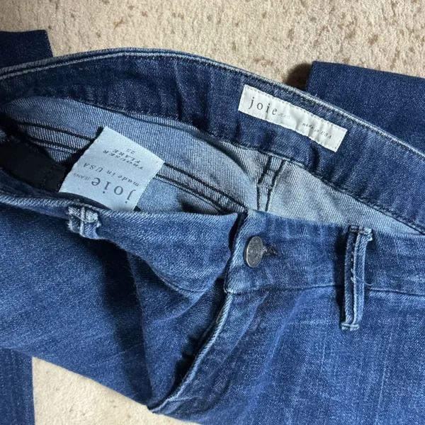 Joie Jeans Trouser Flare Women 25 Blue Medium Wash Mid Rise Denim Stretch Pants - Image 6