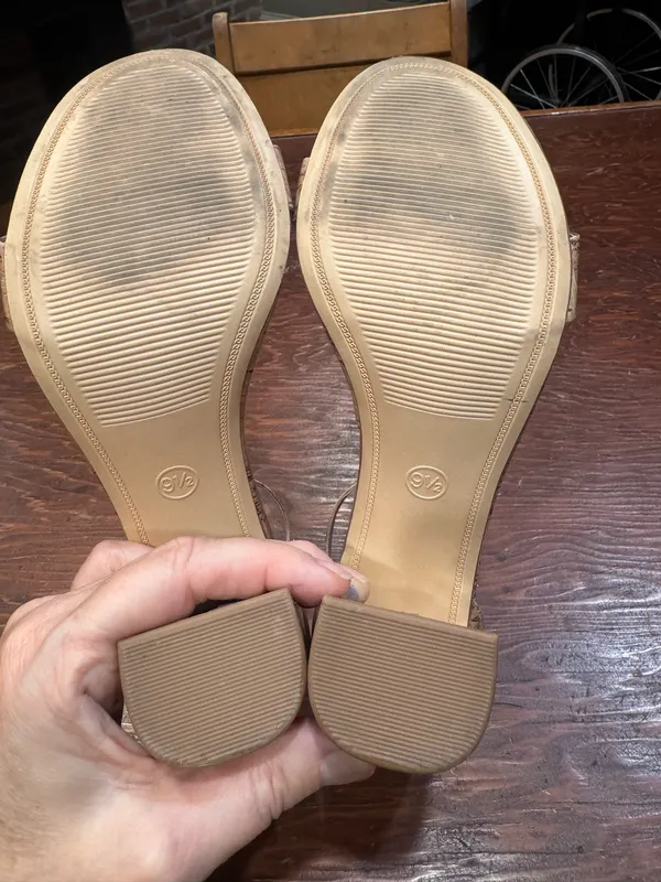 TARGET A New Day “cork-like” strappy ankle sandals - size 9.5 - Image 4