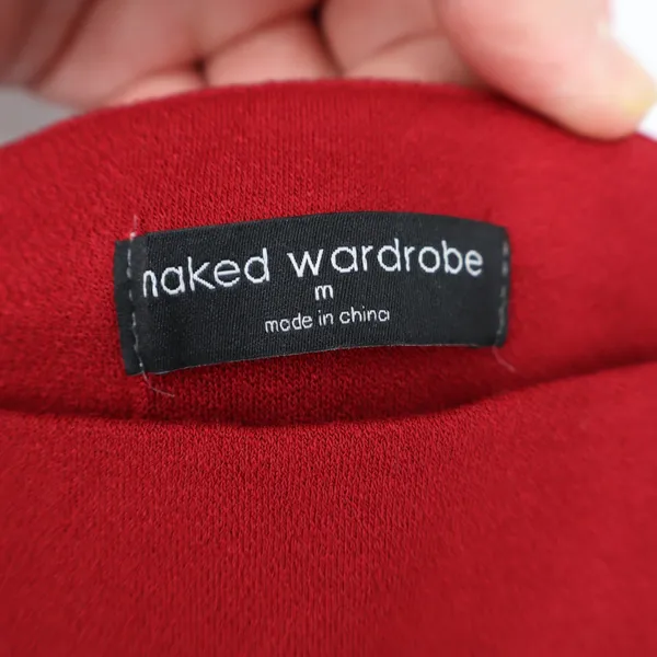 Naked Wardrobe Red Bodycon Maxi Skirt High Waisted Size M - Image 4