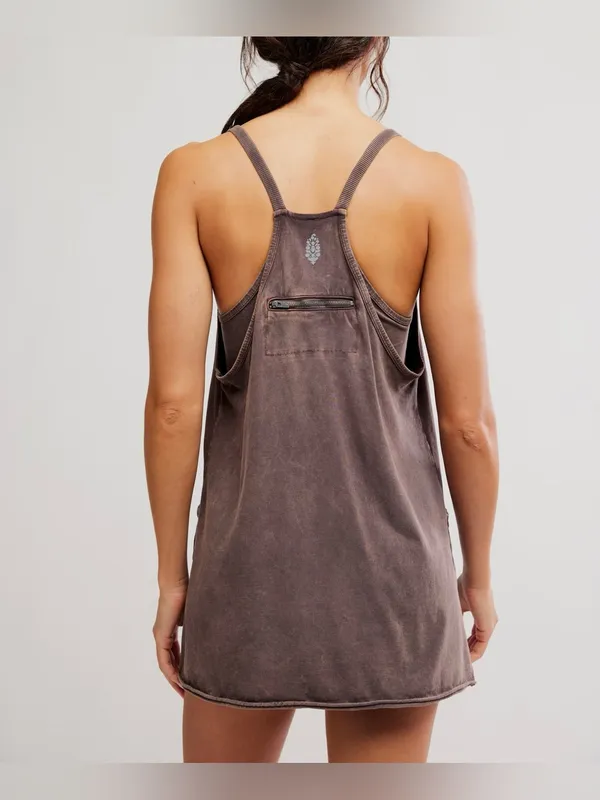 NWOT Free People FP Movement Hot Shot Mini Dress - Chocolate brown - Small - Image 4