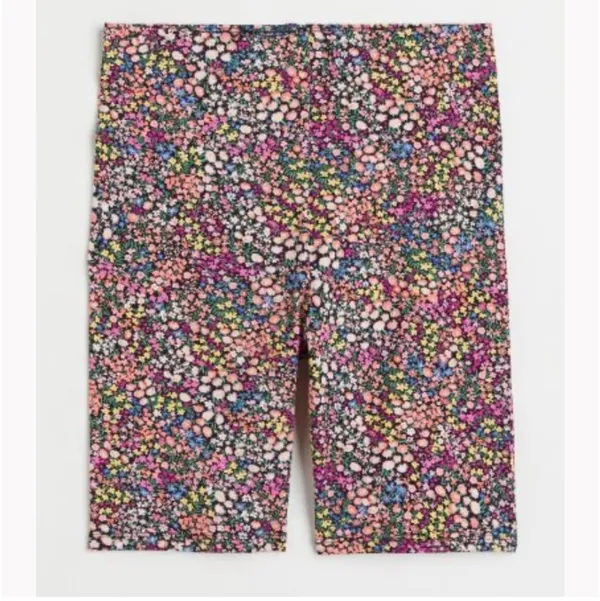 H&M Ditsy Floral Multicolored Bike Shorts Women’s Summer Spring - Image 2